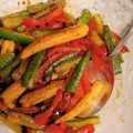 Gewokte groenten met chili-knoflooksaus