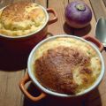 Soufflé met blauwe kaas en meiraap