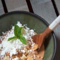 Chocomousse met sneeuw van yoghurt
