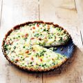 Taart met ham en tuinerwten