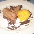 Chocolade kastanjetaart met mangosorbet