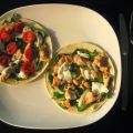 Mini tortilla pizza's met zalm, spinazie,[...]