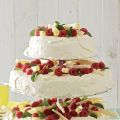 Feesttaart met frambozen en witte chocolade