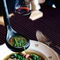Linzen-spinaziesoep met Groninger metworst