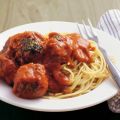 Volkorenspaghetti met spinazie-gehaktballetjes