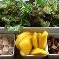 Maaltijdsalade met kip en mango