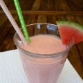 Watermeloen-aardbei smoothie