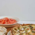Tortilla met groene asperges en tuinbonen