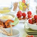 Reuzengarnalen met sherrydip