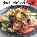 Griekse Salade met Crispy Feta Croutons