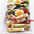 Prei 'en vinaigrette' met gegrild spek