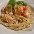 Pasta met zalm uit de oven