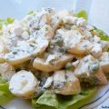 aardappel, doperwt, feta en munt salade