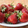Hè hè eindelijk de eerste aardbeien....