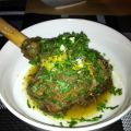 Gestoofde lamschenkels met gremolata