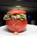 Opgevulde tomaat, voedselzandlopergewijs met[...]
