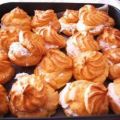Gezouten beignet met ham of salami en kaas