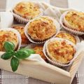 Ham kaas muffins met dadels