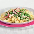 Pastatjes met ham-roomsaus