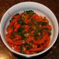 Tapas: gemarineerde rode paprika's