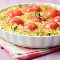 Ovenschotel van rijst en tomaten