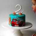 Brandweerauto taart en een regenboog boter[...]