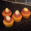 Vanille cupcakes met paasnestjes