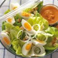 Kropsla met tomatendressing en croutons