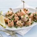 Zalm in cava met kappertjes