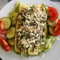 Salade met cottage cheese, courgette en tonijn
