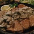 Schnitzel met champignon citroensaus
