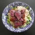 Biefstuk met hoisin-pindasaus