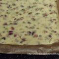 Homemade white chocolate pistachio fudge