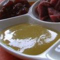 Rundvlees fondue met kerrie en mosterd saus