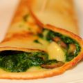 Spinazie walnotenkaas pannenkoek