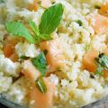 Lunch: Koude couscoussalade met meloen, munt,[...]