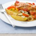 Gestoofde tilapia met paprika