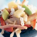 Macaroni met boemboe ham en kaas