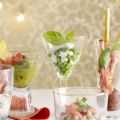 Soepstengels gewikkeld in parmaham