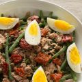 Salade van haricots vert en tonijn