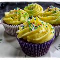 Cupcake Caramel met gele botercreme
