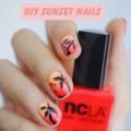 DIY: sunset nail art