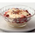 Rijstdessert met vruchtencompote