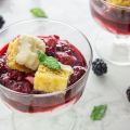 Cheese Cake Trifle met Cake Croutons