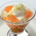 Sprankelende vruchtensorbet met mandarijn