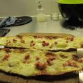 Tarte flambée met spek en uien