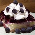 Bosbessencheesecake met zanddeeg