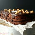 Brownie taart met cashewnoten ganache