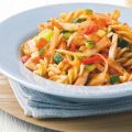 Pasta met gerookte kip