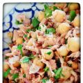 Salade van kikkererwten, linzen & tonijn